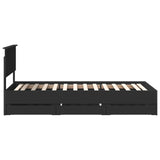 Bed Frame with Drawer Black 90 x 190 cm Engineer Wood 3410750