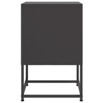 ZNTS Bedside Cabinet Black 36x39x60.5 cm Steel 846446