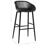 ZNTS Bar Chairs 4 pcs Black 248161