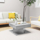 ZNTS Coffee Table Concrete Grey 57x57x30 cm Engineered Wood 808372