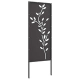 Garden Privacy Screen Black 50 x 140 cm Cold-rolled steel 876322