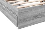 Bed Frame with Drawers without Mattress Grey Sonoma 120x200 cm 3280669