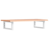 Basin Shelf Wall Mounted Steel and Solid Wood Oak 3302564