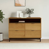 Drawer Cabinet FLAM 110x40x80 cm Solid Wood Pine 376070
