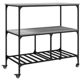 Kitchen Trolley Grey Sonoma 100x50x95 cm Engineered Wood 842309