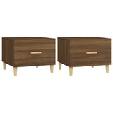 Coffee Tables 2 pcs Brown Oak 50x50x40 cm Engineered Wood 817536
