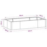 Retaining Wall 6 pcs 200 x 100 x 50 cm Weathering Steel Rusty 3449239