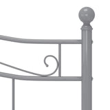 Bed Frame without Mattress Grey Metal 200x200 cm 325008
