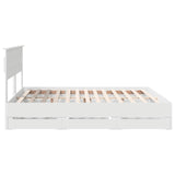 Bed Frame with Drawer White 200 x 200 cm Engineer Wood 3409823