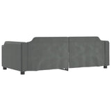 Daybed with Trundle&Drawers without Mattress Dark Grey 90x190 cm Single 3197710