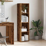 Book Cabinet Old Wood 36x30x143 cm Engineered Wood 855776