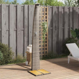 Outdoor Shower Grey 55x60x224 cm Poly Rattan and Acacia Wood 368210