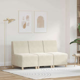 Modular Sofa Unit Armless 3 pcs Cream 55 x 74 x 82 cm Velvet 3399811