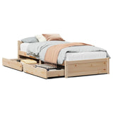 Bed Frame without Mattress 90x200 cm Solid Wood Pine 3301682