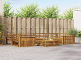 Outdoor Sofa Set 7 pcs Natural Solid Acacia Wood 3373094