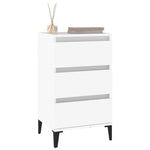 ZNTS Bedside Cabinet White 40x35x70 cm Engineered Wood 819668