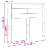 Headboard Smoked Oak Engineered wood 888129