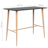 5 Piece Bar Set Black 3057457
