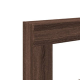 ZNTS Fireplace Surround Brown Oak 81x18x82 cm Engineered Wood 854604