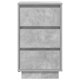 Bedside Cabinet with LED Lights Concrete Grey 38x34x65 cm 861304