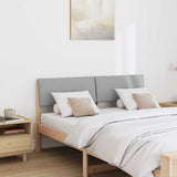 Upholstered Headboard Light Grey 140 cm Solid Pine Wood 879119