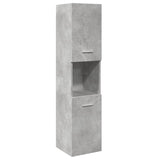 5 Piece Bathroom Furniture Set Concrete Grey Engineered Wood 3324876