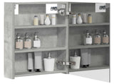 Bathroom Mirror Cabinet Concrete Grey 40 x 10.5 x 60.5 cm 889026