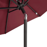 Garden Parasol with Steel Pole Bordeaux Red 225x225x212 cm 4005062