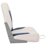 Foldable Boat Seat 2 Set with Blue-white Pillow 272242