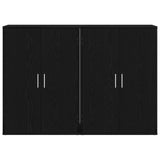 Sideboard 2 pcs Black Oak 60 x 31 x 84 cm Engineered Wood 3334304