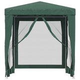 Party Tent with 4 Mesh Sidewalls Green 2x2 m HDPE 319218