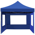 Professional Folding Party Tent with Walls Aluminium 4.5x3 m Blue 45497