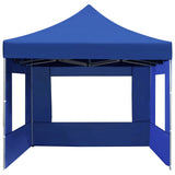 Professional Folding Party Tent with Walls Aluminium 4.5x3 m Blue 45497