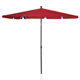 Garden Parasol with Pole 210x140 cm Bordeaux Red 315547