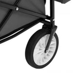 ZNTS Folding Hand Trolley with Canopy Steel Grey 147591