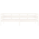 Day Bed without Mattress White Solid Wood Pine 90x200 cm 820298