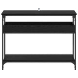Console Table Black oak 100 x 29 x 75 cm Engineered wood 883524
