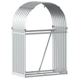 Log Holder Silver 80x45x120 cm Galvanised Steel 364589