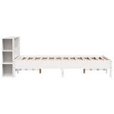 Bookcase Bed without Mattress White 140x190 cm Solid Wood Pine 3322838