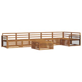 Outdoor Sofa Set 7 pcs Natural Solid Acacia Wood 3373589