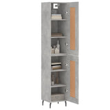 Highboard Concrete Grey 34,5x34x180 cm Engineered Wood 3200469