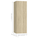 TV Cabinets 4 pcs Sonoma Oak 30.5x30x90 cm Engineered Wood 3079056