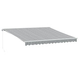 Manual Retractable Awning Anthracite&White 400x350 cm 3215792