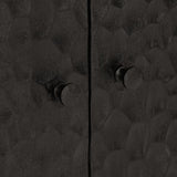 Side Cabinet Black 60x33x75 cm Solid Wood Mango 356844