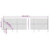 Chain Link Fence with Spike Anchors Anthracite 2x25 m 153982