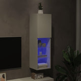 TV Cabinet with LED Lights White 30.5x30x102 cm 837015