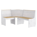 ZNTS 3 Piece Dining Set REINE Honey Brown and White Solid Wood Pine 3096570