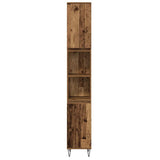 Bathroom Furniture Set with Door 3 pcs Old Wood Engineered Wood 3378507