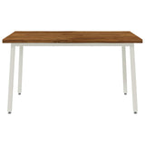 120 x 90 x 75 cm Solid Acacia Wood Natural and White 937548