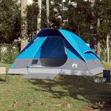 ZNTS Camping Tent Dome 4-Person Blue Waterproof 94778